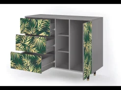 Aparador - 125x98x48 cm - BS2 - Sunny Palm Tree, Gris