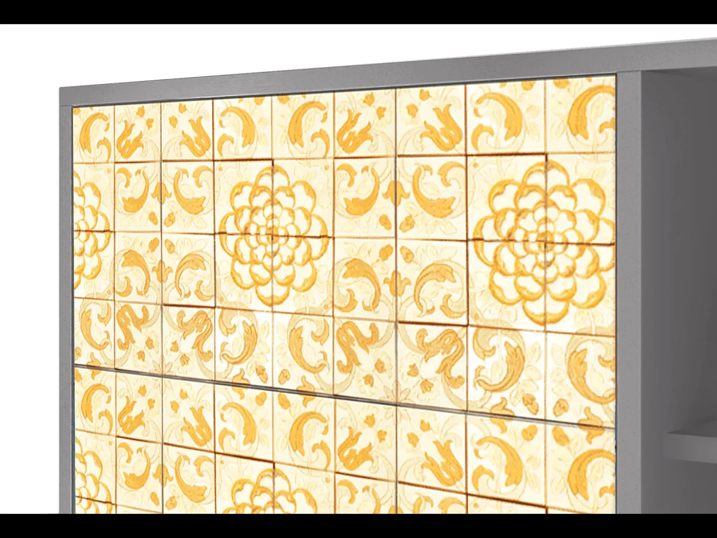 Aparador - 125x98x48 cm - BS2 - Sunshiny Tile, Gris