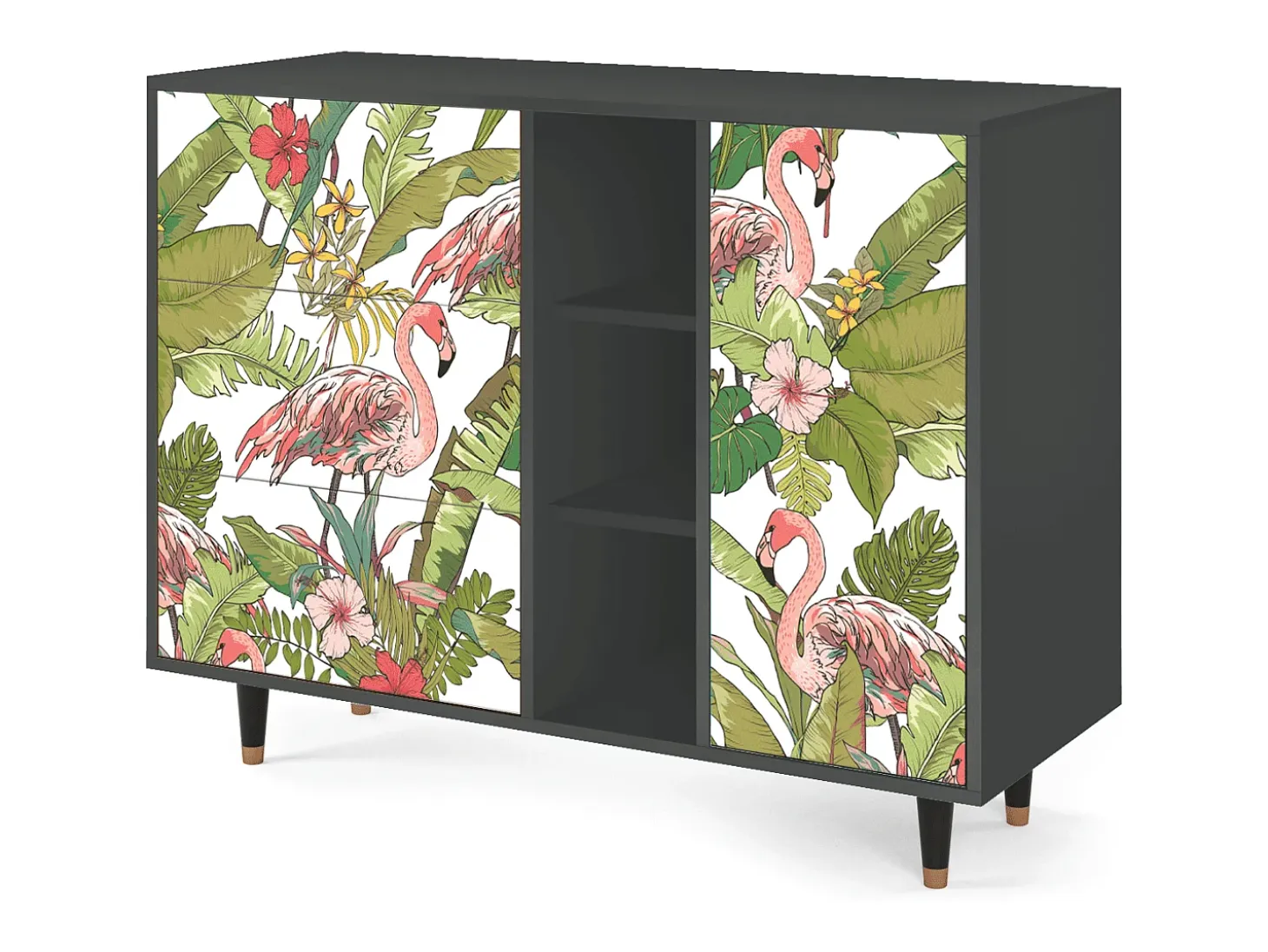 Aparador - 125x98x48 cm - BS2 - Sweet Flamingo, Antracita
