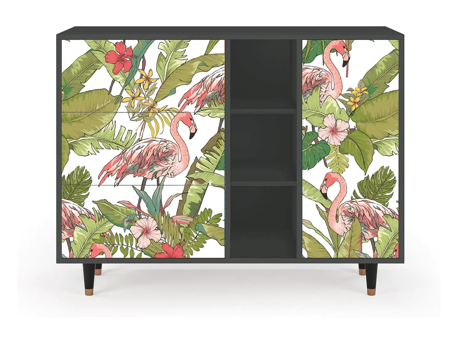 Aparador - 125x98x48 cm - BS2 - Sweet Flamingo, Antracita