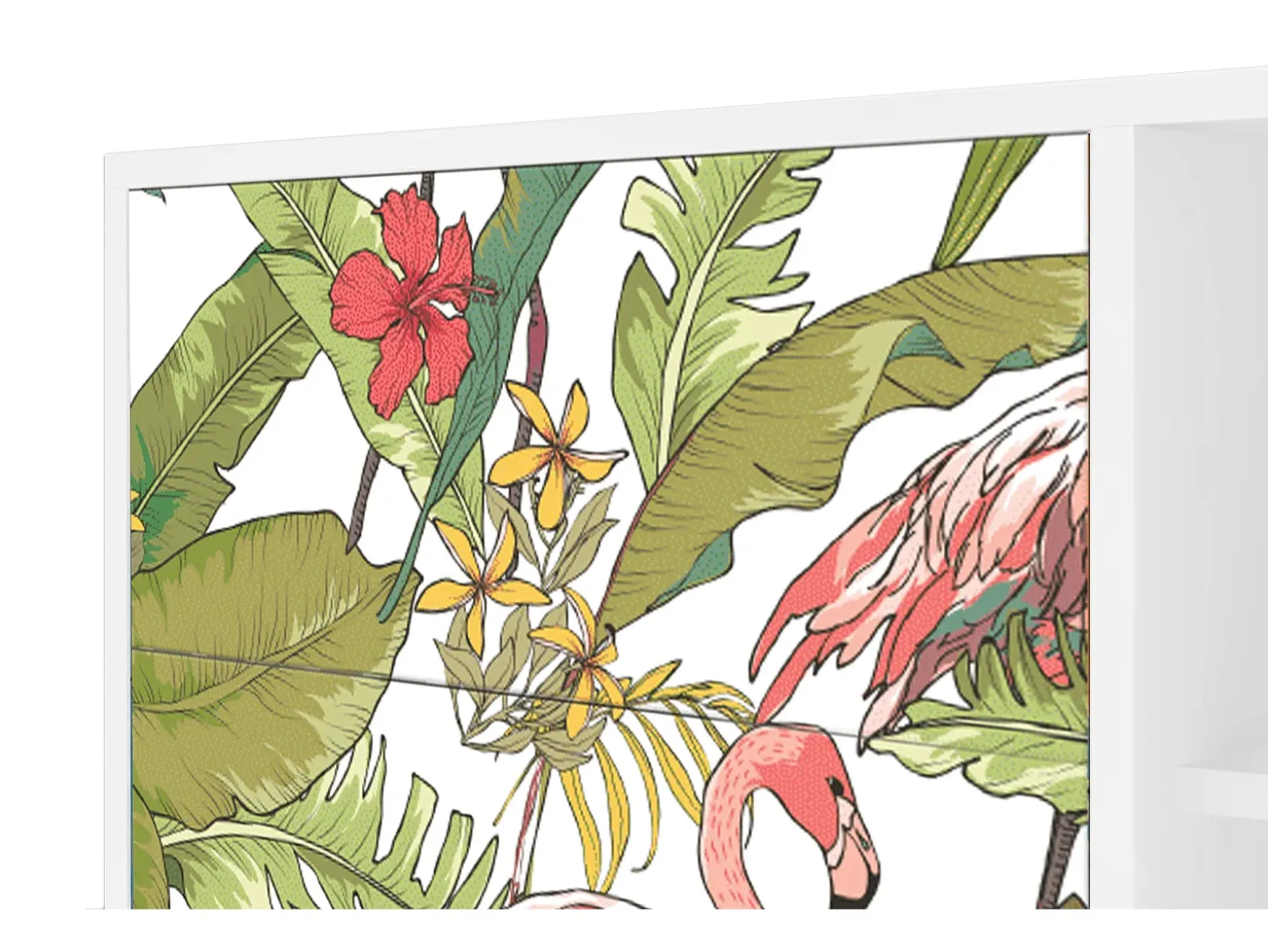 Aparador - 125x98x48 cm - BS2 - Sweet Flamingo, Blanco