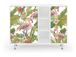 Aparador - 125x98x48 cm - BS2 - Sweet Flamingo, Blanco