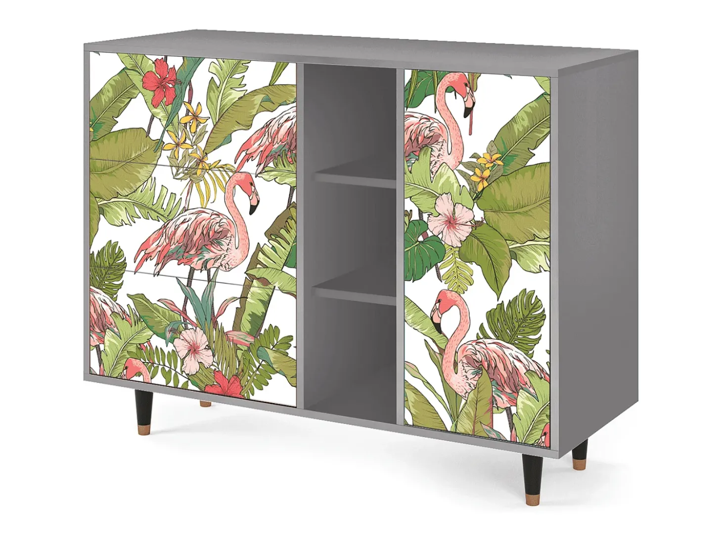 Aparador - 125x98x48 cm - BS2 - Sweet Flamingo, Gris