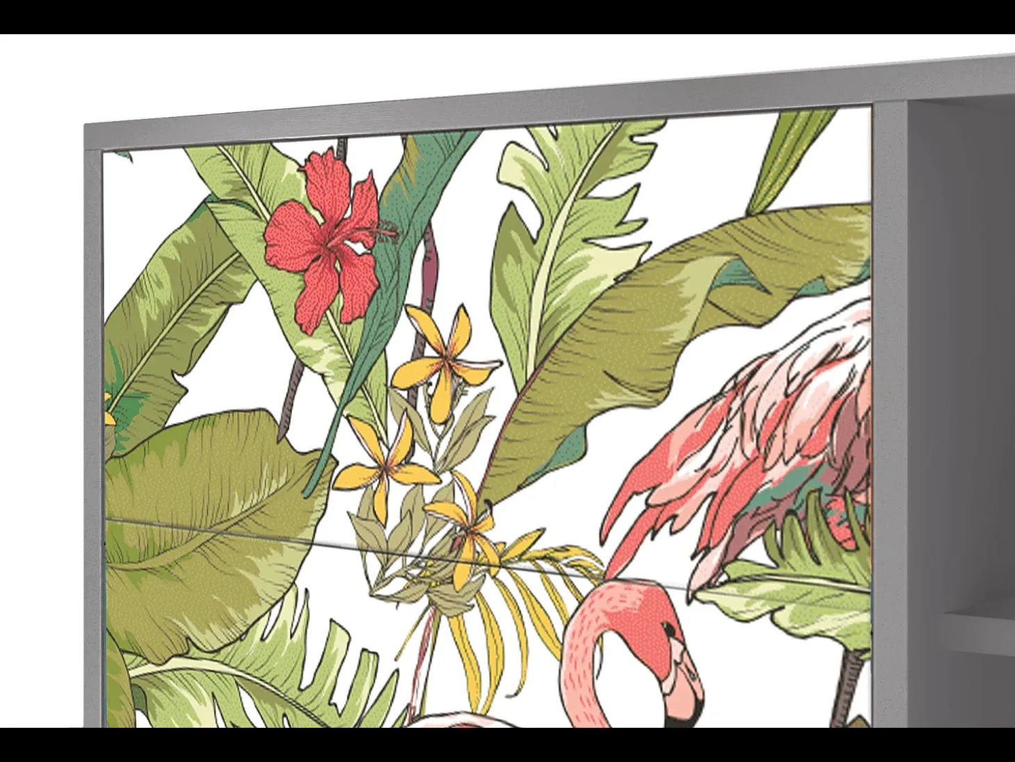 Aparador - 125x98x48 cm - BS2 - Sweet Flamingo, Gris