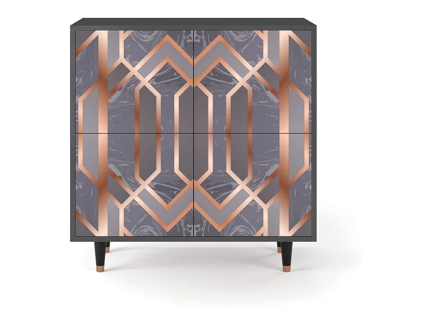 Aparador - 94x96x48 cm - BS3 - Taupe Anatomy, Antracita