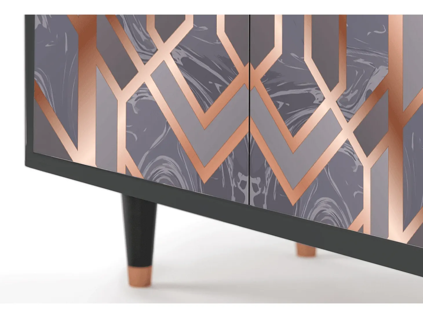 Aparador - 94x96x48 cm - BS3 - Taupe Anatomy, Antracita