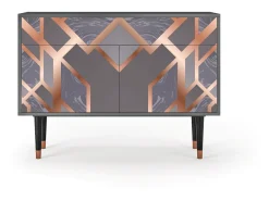 Aparador - 115x85x48 cm - BS4 - Taupe Anatomy, Antracita