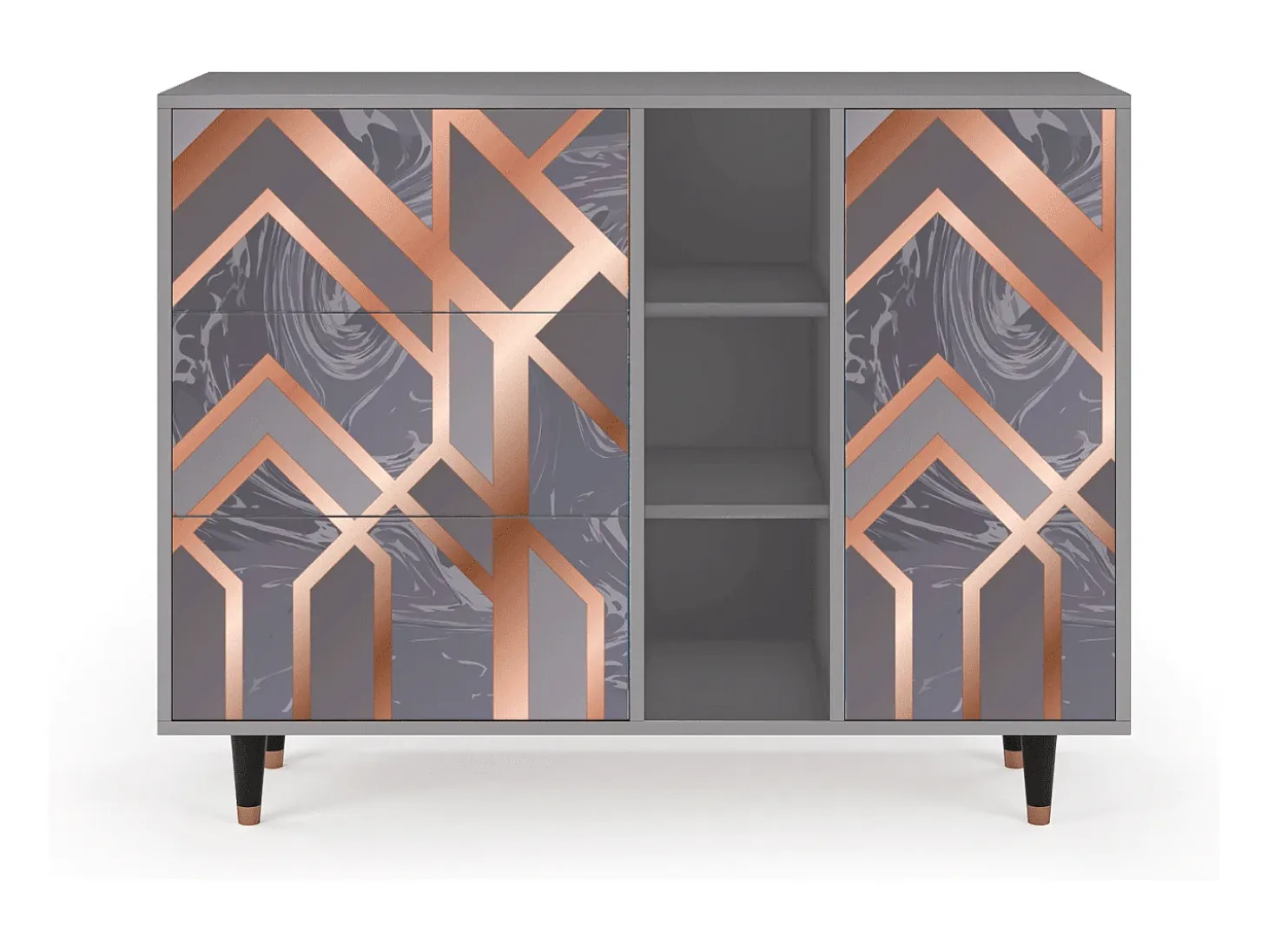 Aparador - 125x98x48 cm - BS2 - Taupe Anatomy, Gris