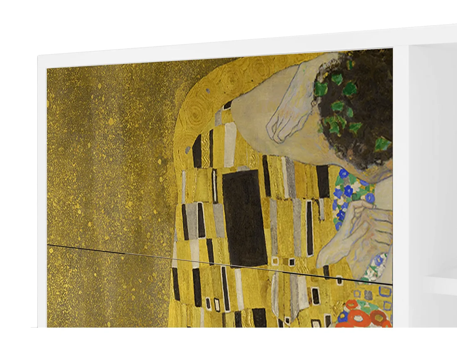 Aparador - 125x98x48 cm - BS2 - The Kiss by Klimt , Blanco