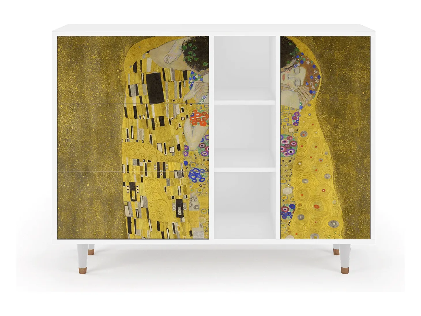 Aparador - 125x98x48 cm - BS2 - The Kiss by Klimt , Blanco