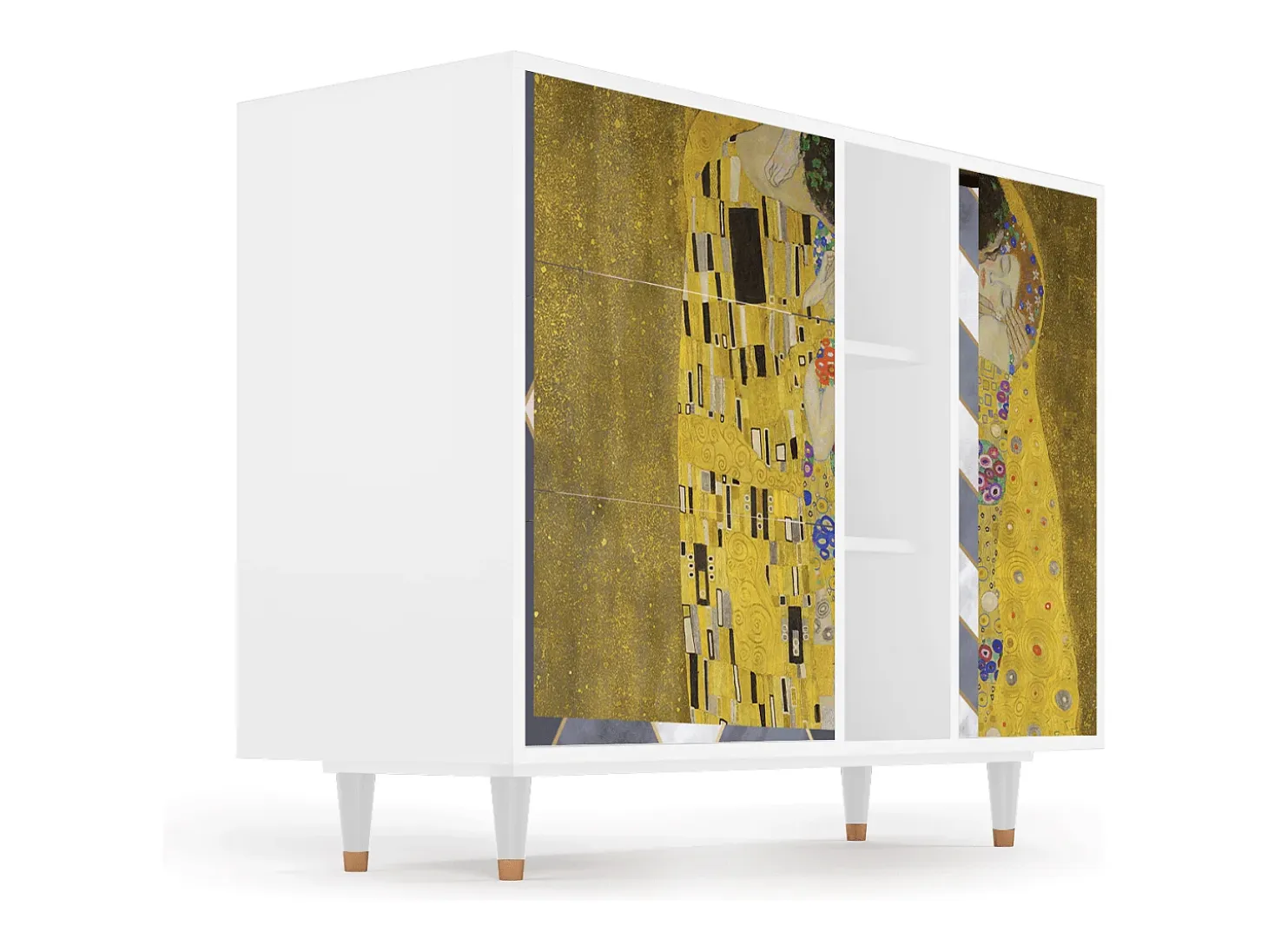 Aparador - 125x98x48 cm - BS2 - The Kiss by Klimt , Blanco