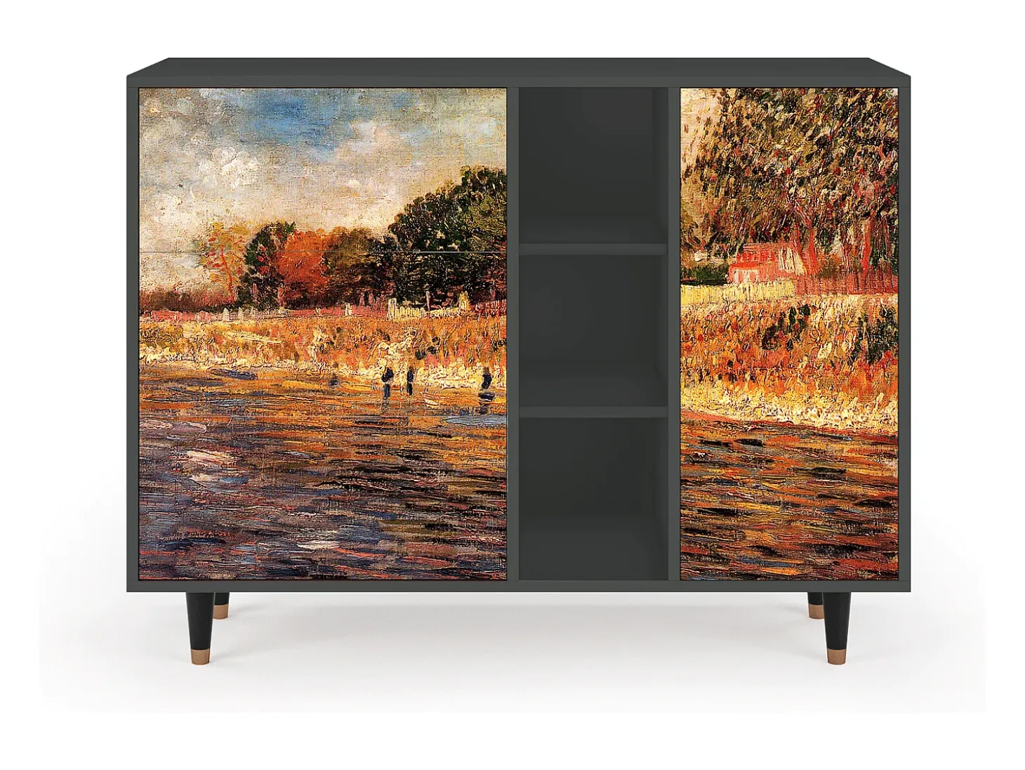 Aparador - 125x98x48 cm - BS2 - The Banks, Antracita