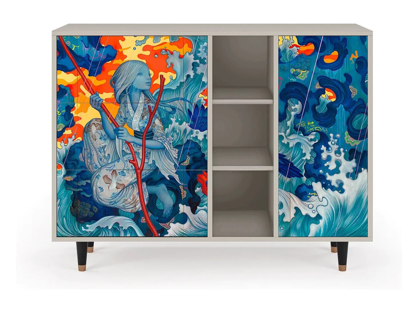 Aparador - 125x98x48 cm - BS2 - The Girl - James Jean, Arena