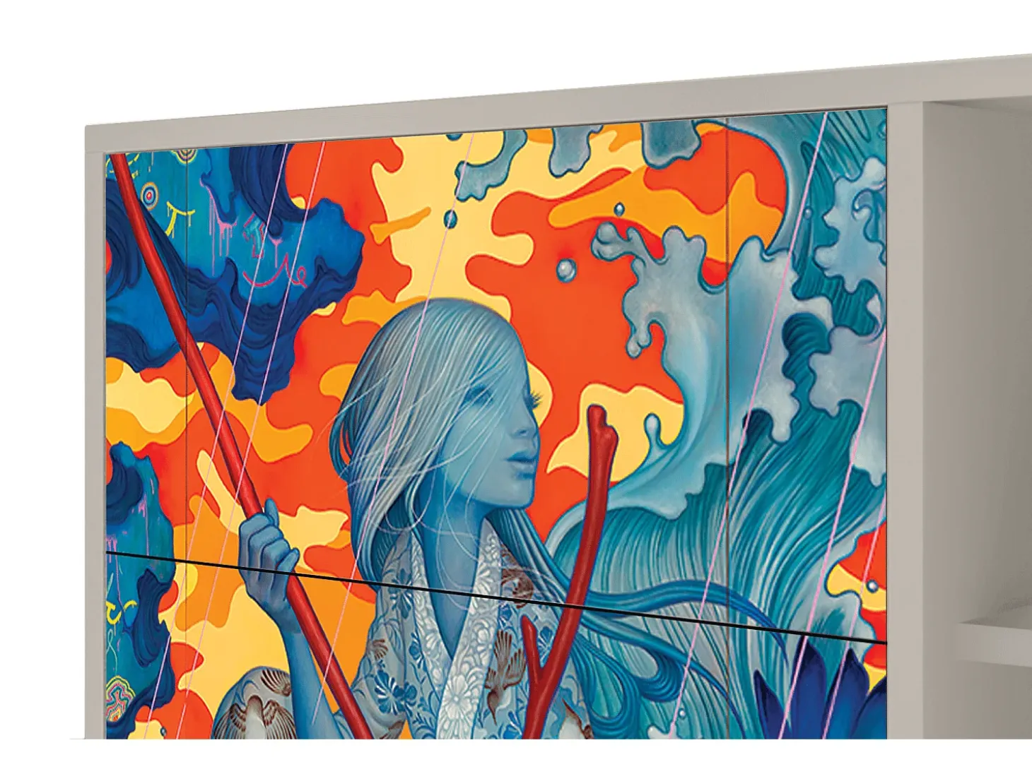 Aparador - 125x98x48 cm - BS2 - The Girl - James Jean, Arena