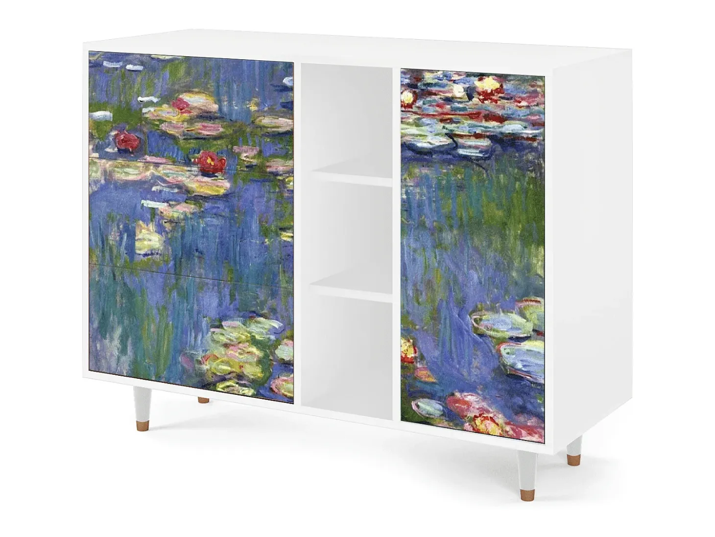 Aparador - 125x98x48 cm - BS2 - The water lily pond , Blanco