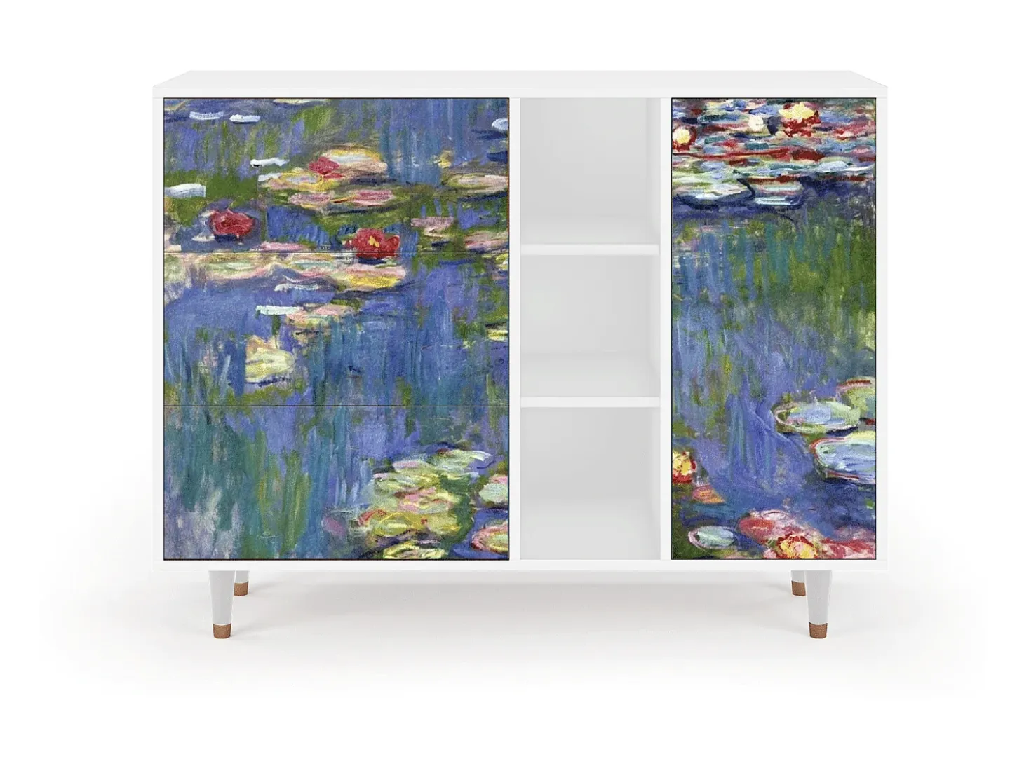Aparador - 125x98x48 cm - BS2 - The water lily pond , Blanco
