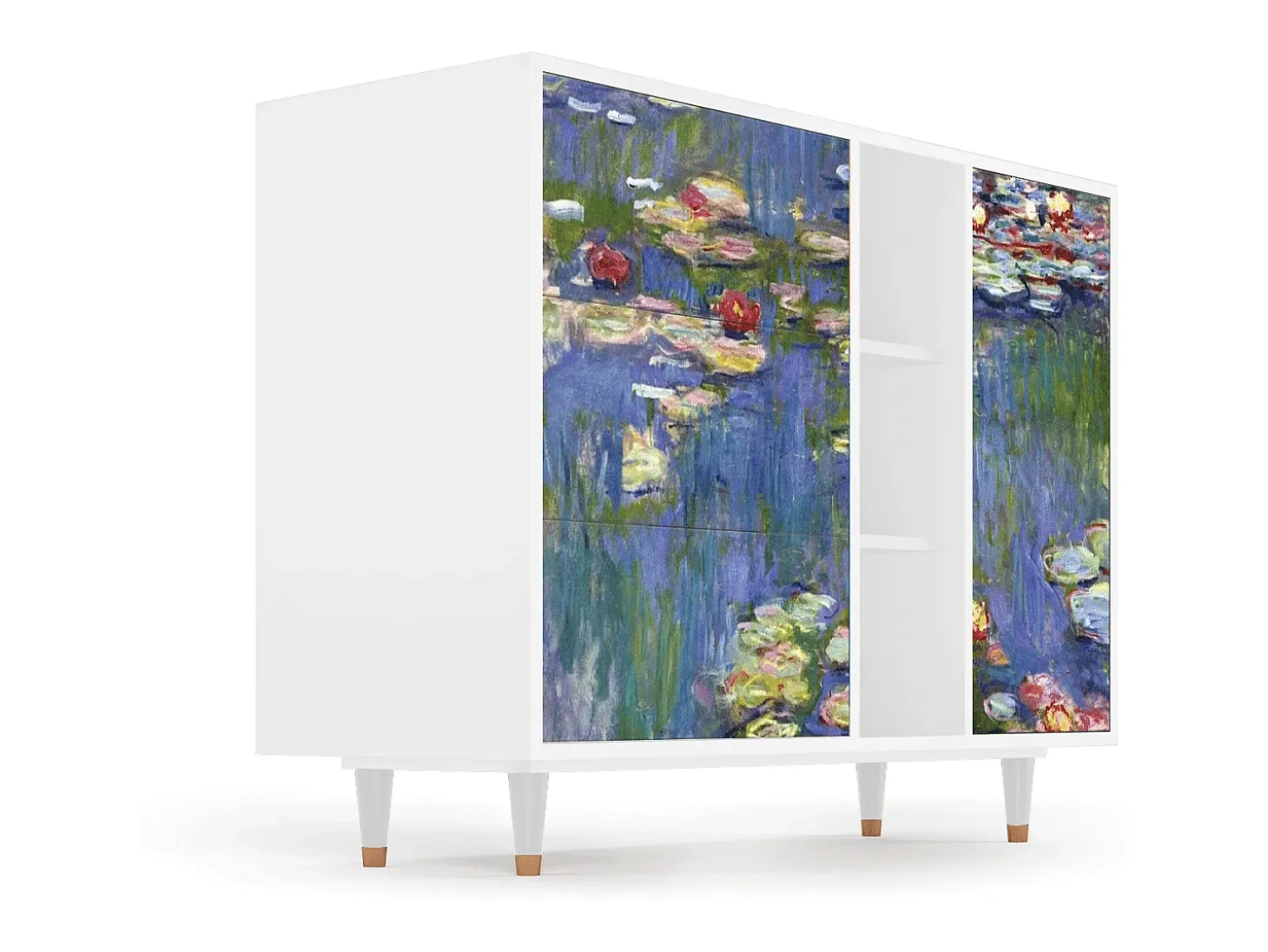 Aparador - 125x98x48 cm - BS2 - The water lily pond , Blanco