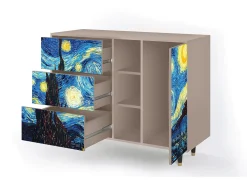 Aparador - 125x98x48 cm - BS2 - The Starry Night , Latte