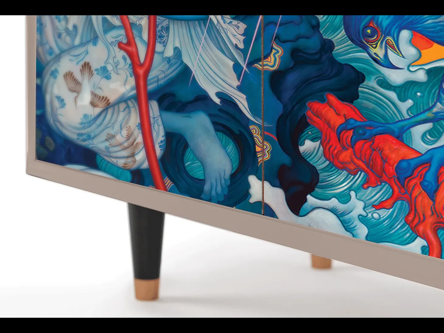 Aparador - 94x96x48 cm - BS3 - The Girl - James Jean, Latte