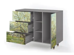 Aparador - 125x98x48 cm - BS2 - The Blanco Orchard, Gris