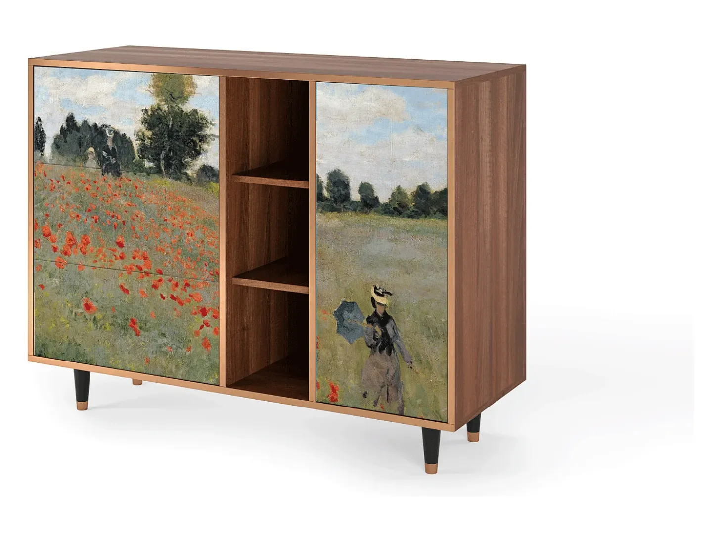Aparador - 125x98x48 cm - BS2 - The Poppy Field , Nogal
