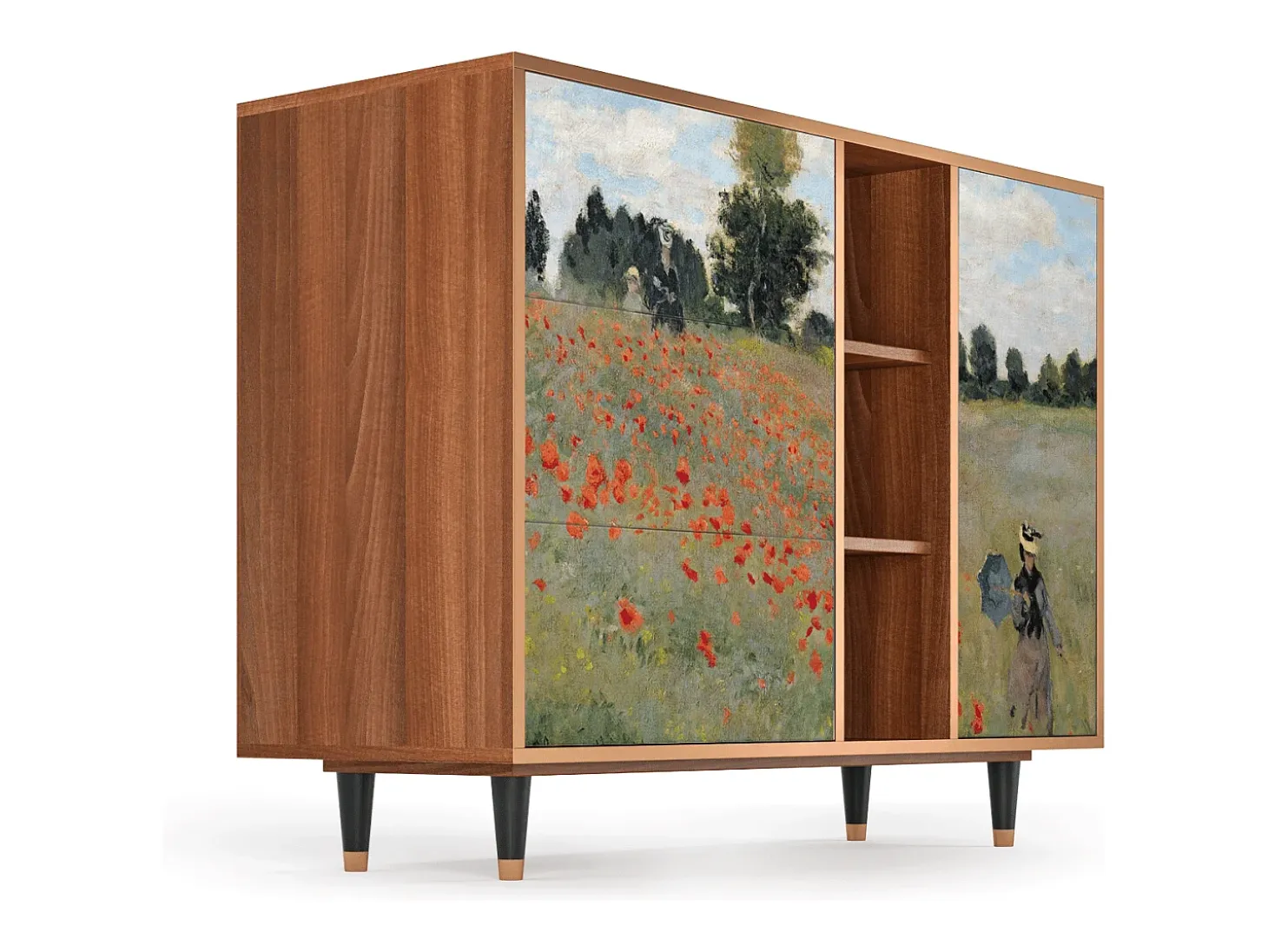 Aparador - 125x98x48 cm - BS2 - The Poppy Field , Nogal