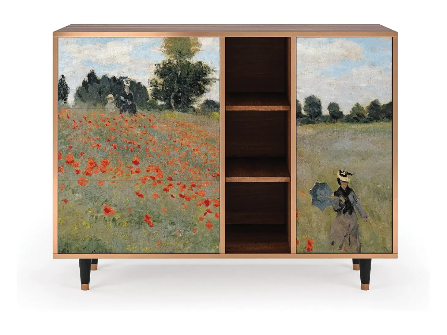 Aparador - 125x98x48 cm - BS2 - The Poppy Field , Nogal