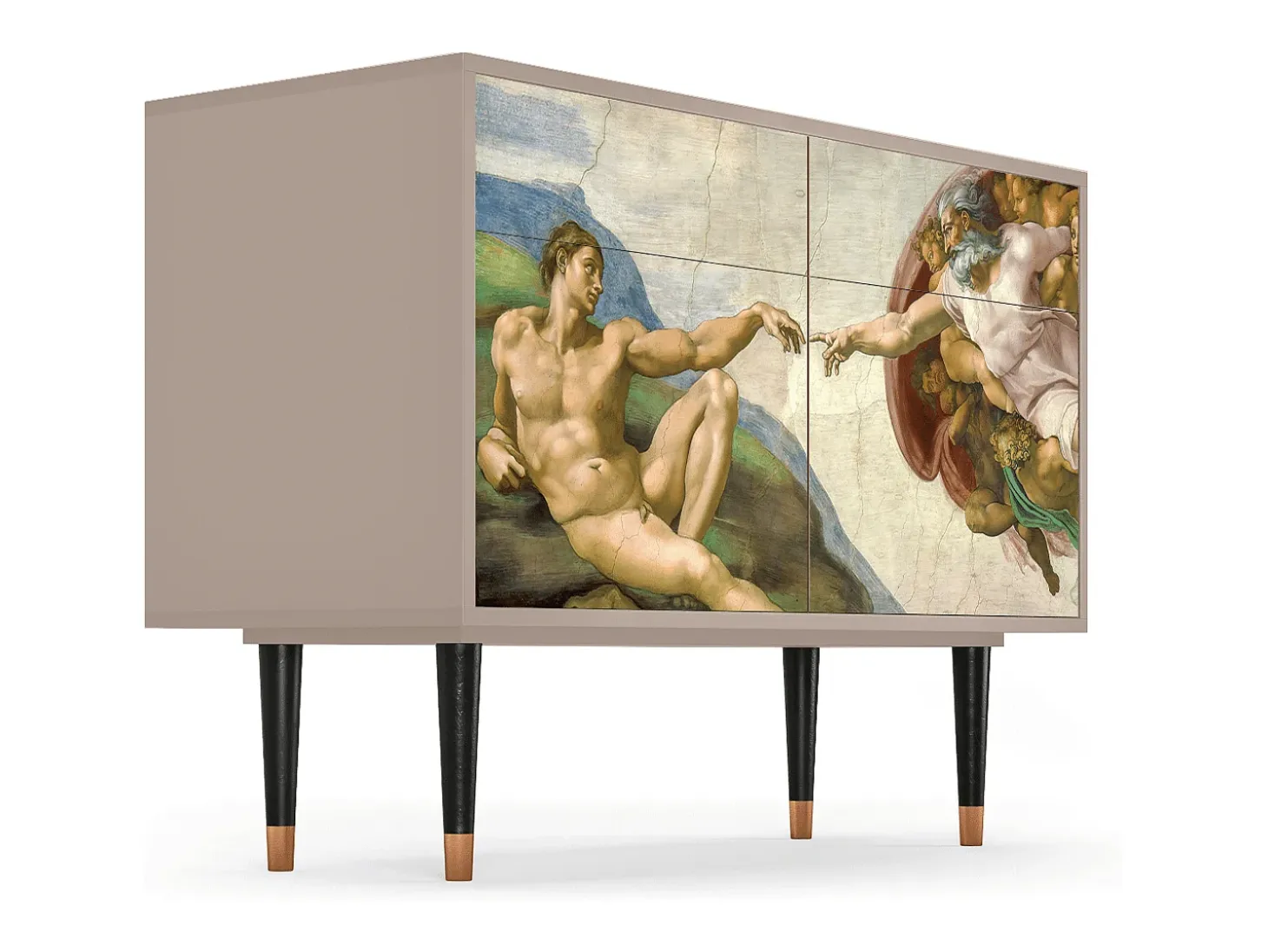 Aparador - 115x85x48 cm - BS4 - The Creation of Adam, Latte