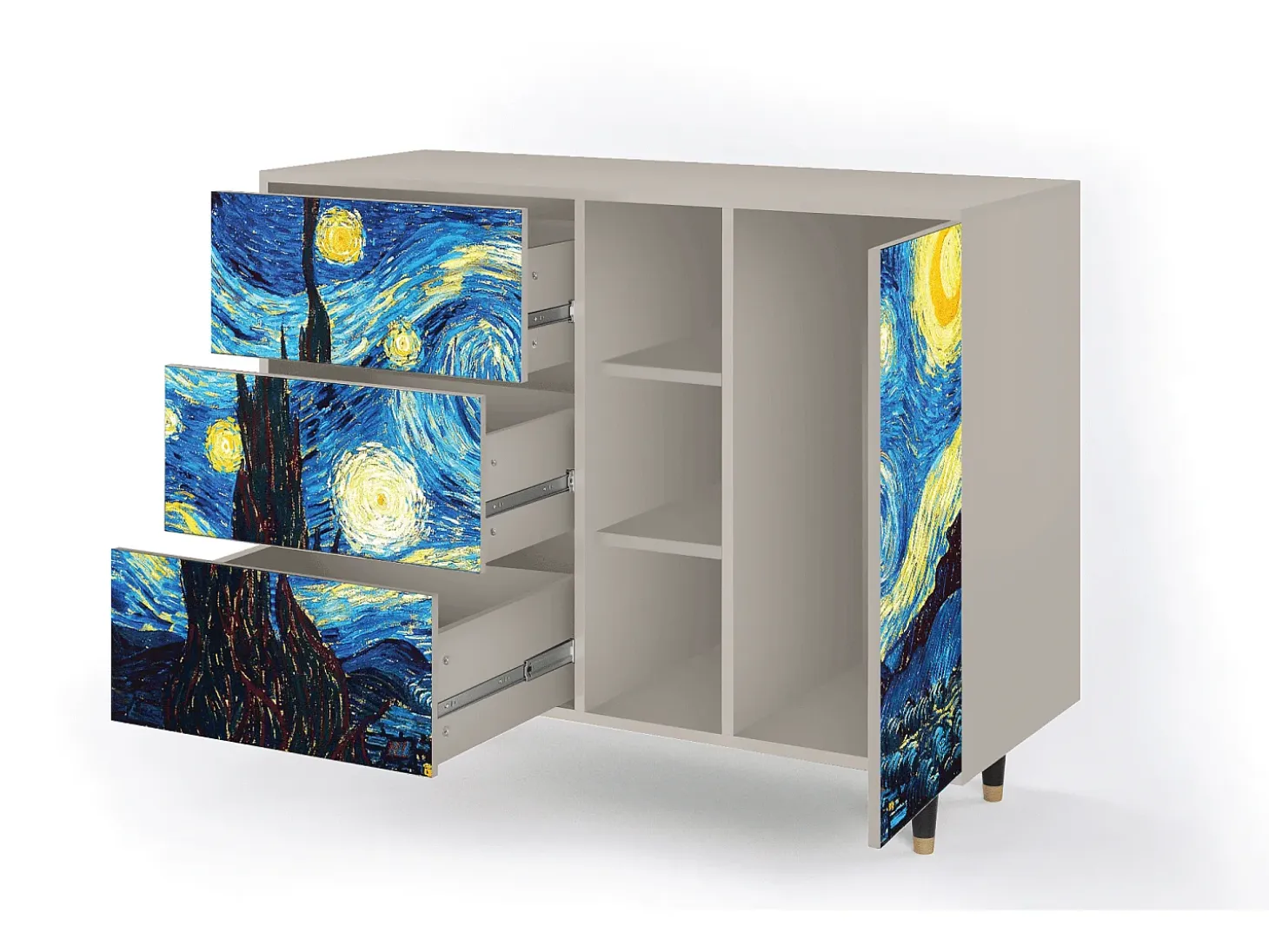 Aparador - 125x98x48 cm - BS2 - The Starry Night , Arena