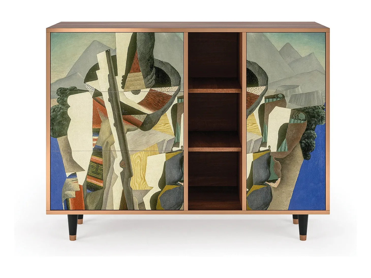 Aparador - 125x98x48 cm - BS2 - The Cubist Paintings , Nogal