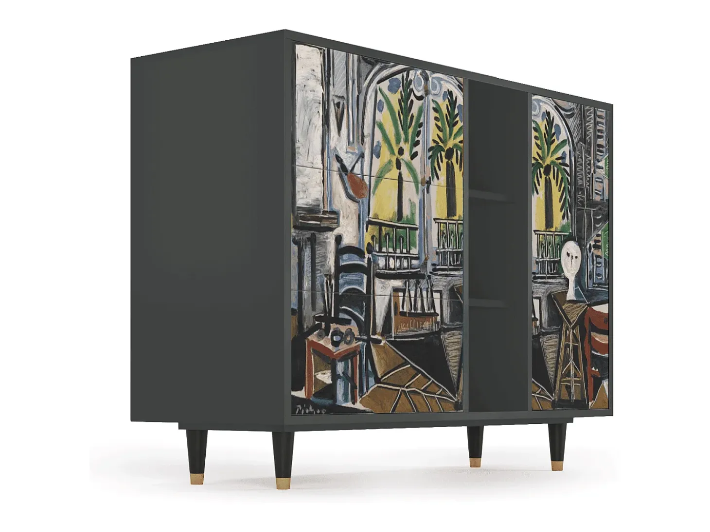Aparador - 125x98x48 cm - BS2 - The Studio , Antracita