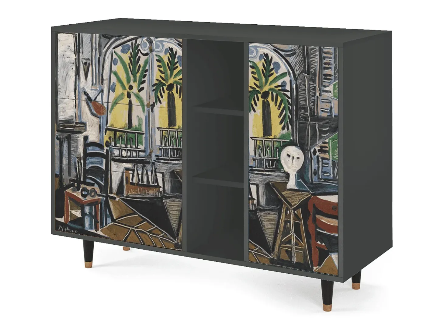 Aparador - 125x98x48 cm - BS2 - The Studio , Antracita