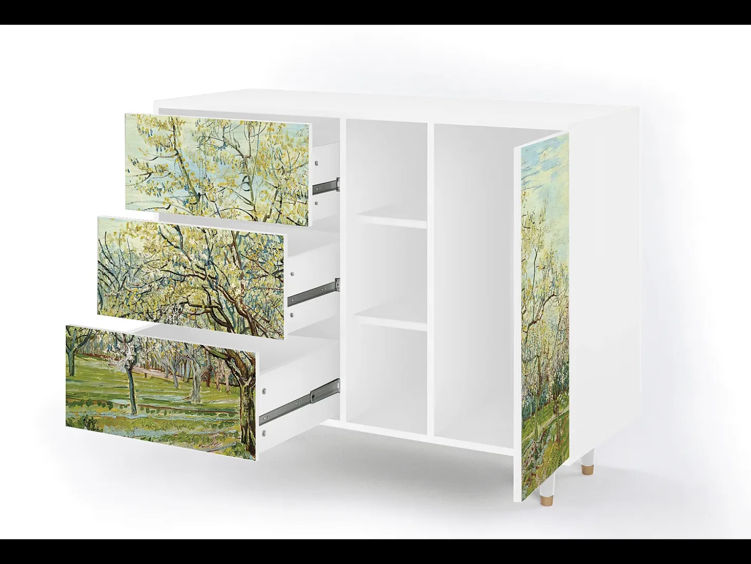Aparador - 125x98x48 cm - BS2 - The Blanco Orchard, Blanco
