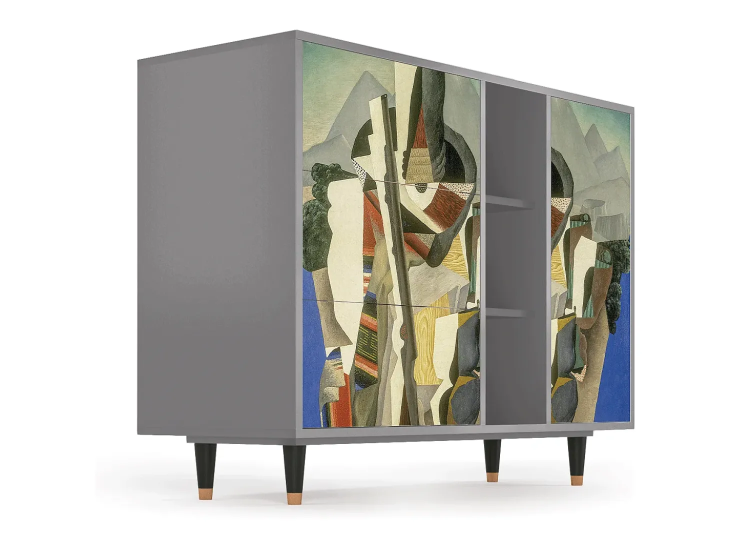 Aparador - 125x98x48 cm - BS2 - The Cubist Paintings , Gris