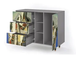 Aparador - 125x98x48 cm - BS2 - The Cubist Paintings , Gris