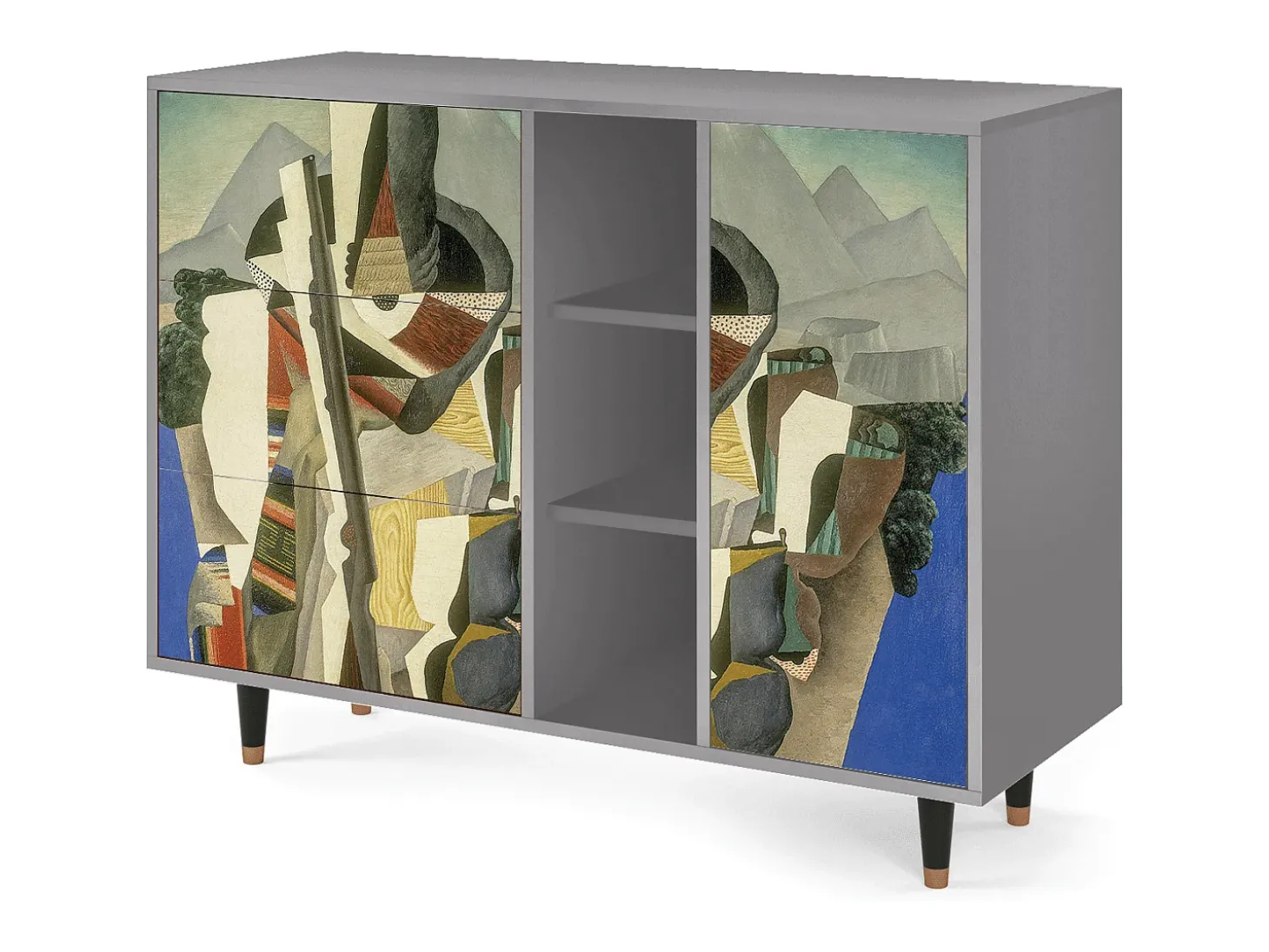 Aparador - 125x98x48 cm - BS2 - The Cubist Paintings , Gris