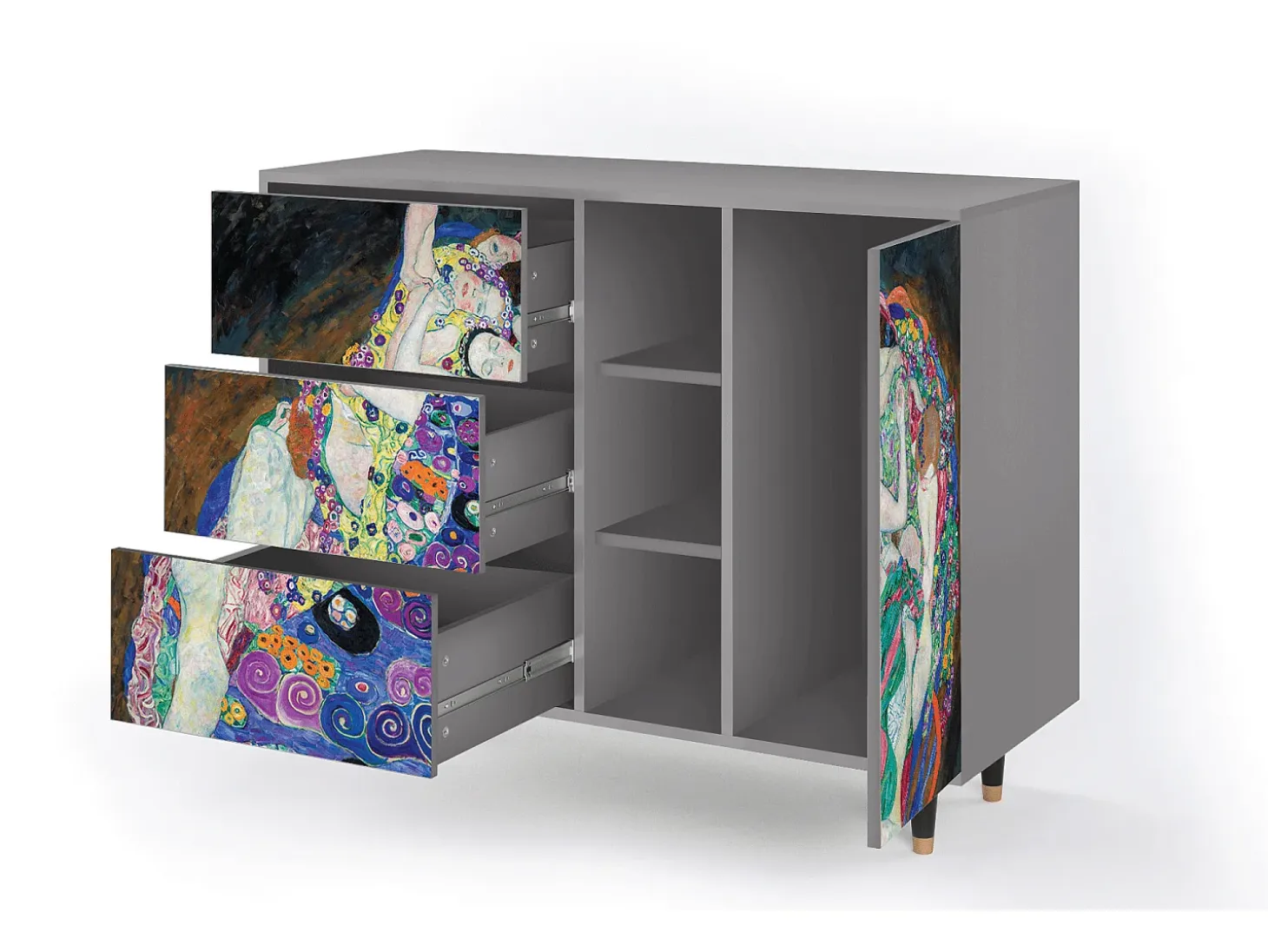 Aparador - 125x98x48 cm - BS2 - The Maiden by Klimt, Gris