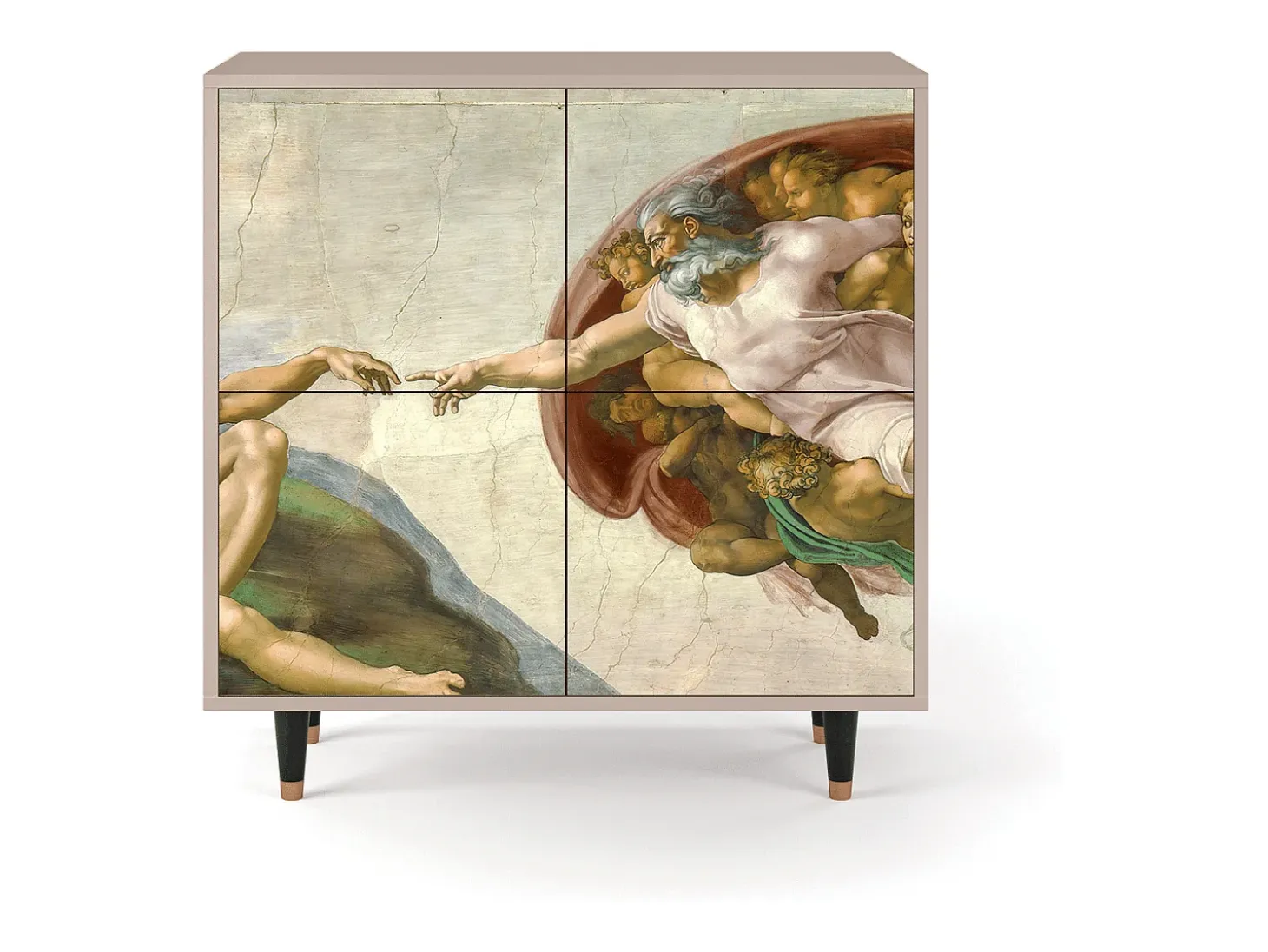 Aparador - 94x96x48 cm - BS3 - The Creation of Adam, Latte