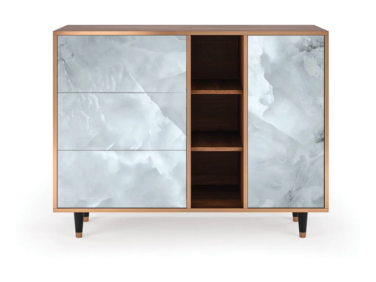 Aparador - 125x98x48 cm - BS2 - The Onyx, Nogal