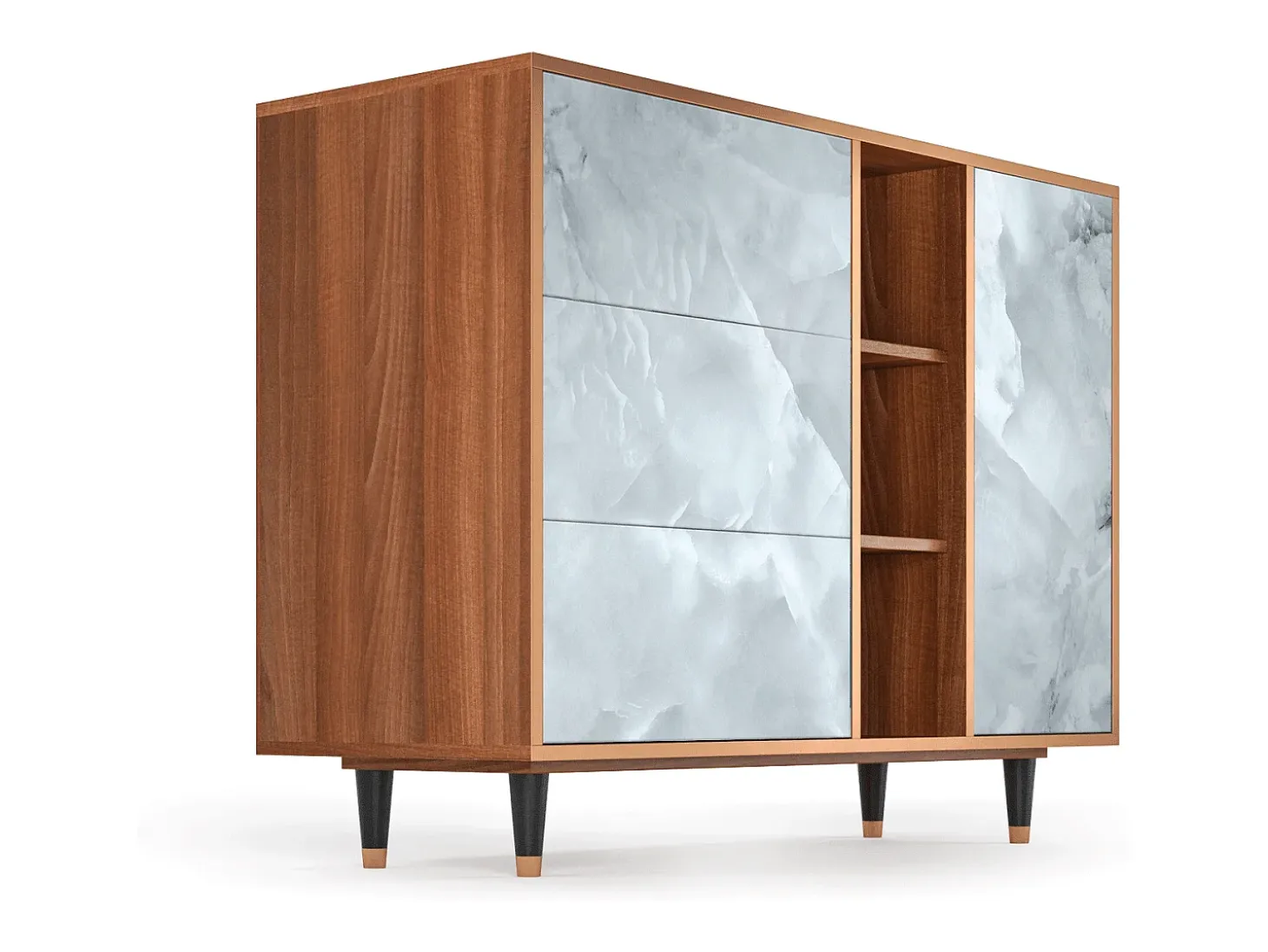 Aparador - 125x98x48 cm - BS2 - The Onyx, Nogal