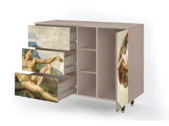 Aparador - 125x98x48 cm - BS2 - The Creation of Adam, Latte