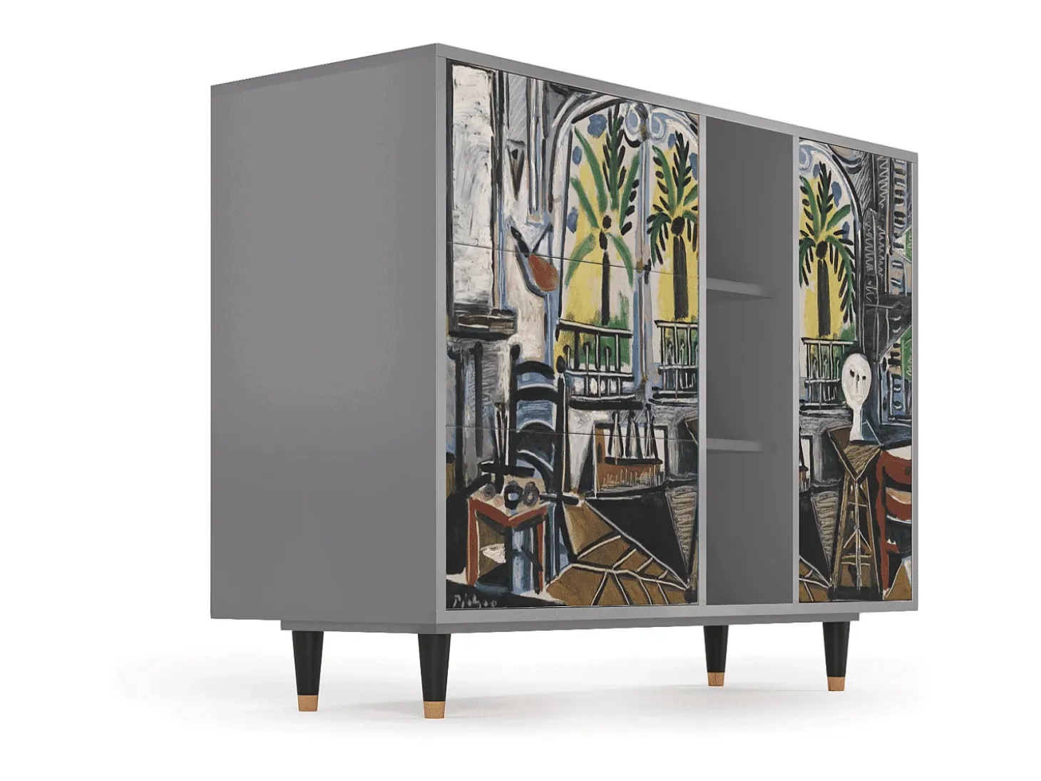 Aparador - 125x98x48 cm - BS2 - The Studio , Gris