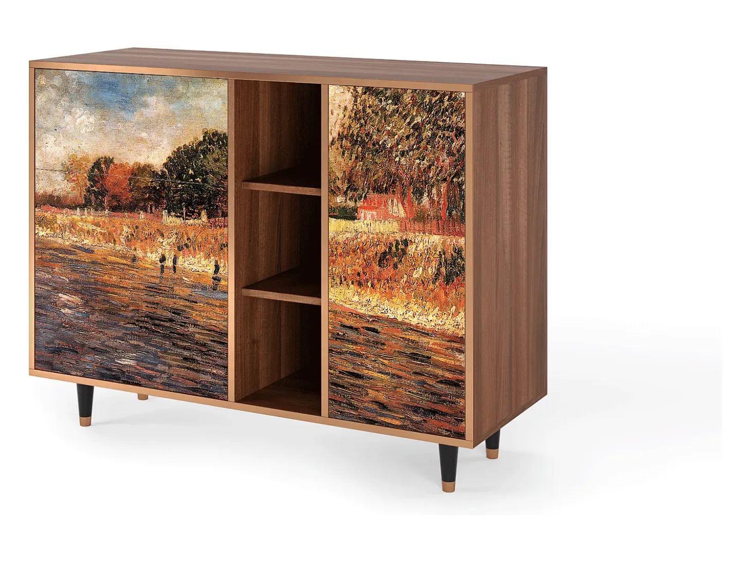 Aparador - 125x98x48 cm - BS2 - The Banks, Nogal