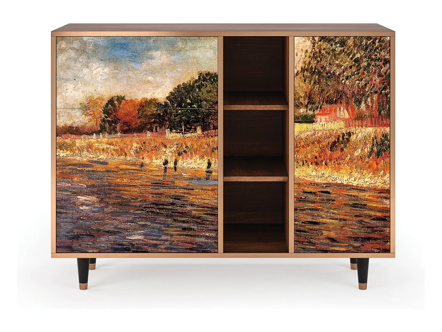 Aparador - 125x98x48 cm - BS2 - The Banks, Nogal