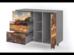 Aparador - 125x98x48 cm - BS2 - The Banks, Gris