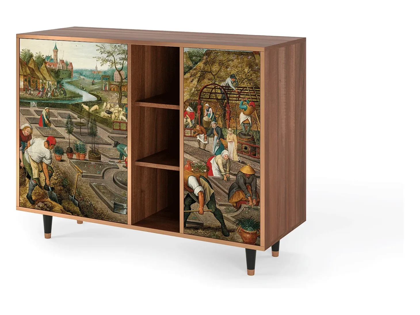 Aparador - 125x98x48 cm - BS2 - The Younger - Spring, Nogal