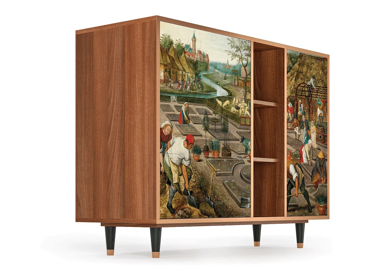 Aparador - 125x98x48 cm - BS2 - The Younger - Spring, Nogal