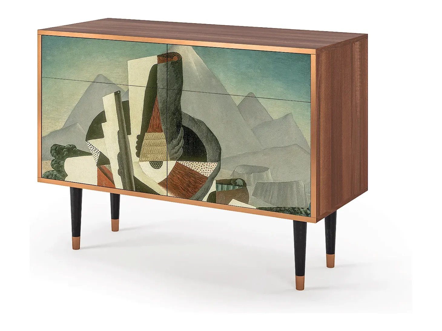 Aparador - 115x85x48 cm - BS4 - The Cubist Paintings , Nogal