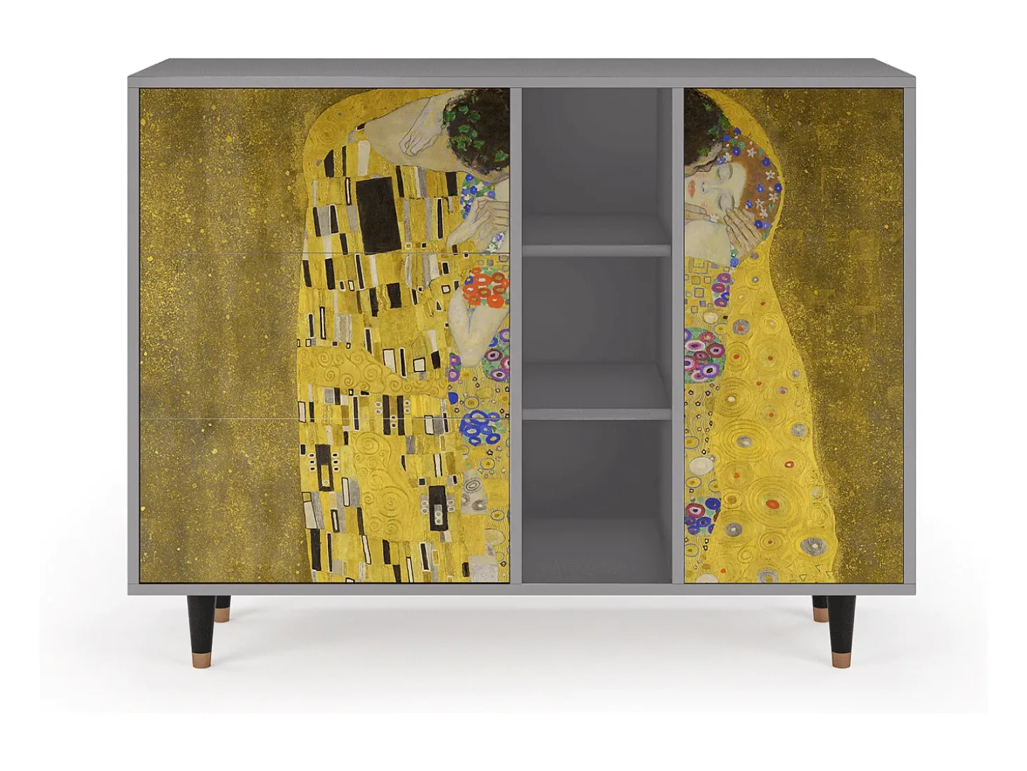 Aparador - 125x98x48 cm - BS2 - The Kiss by Klimt , Gris