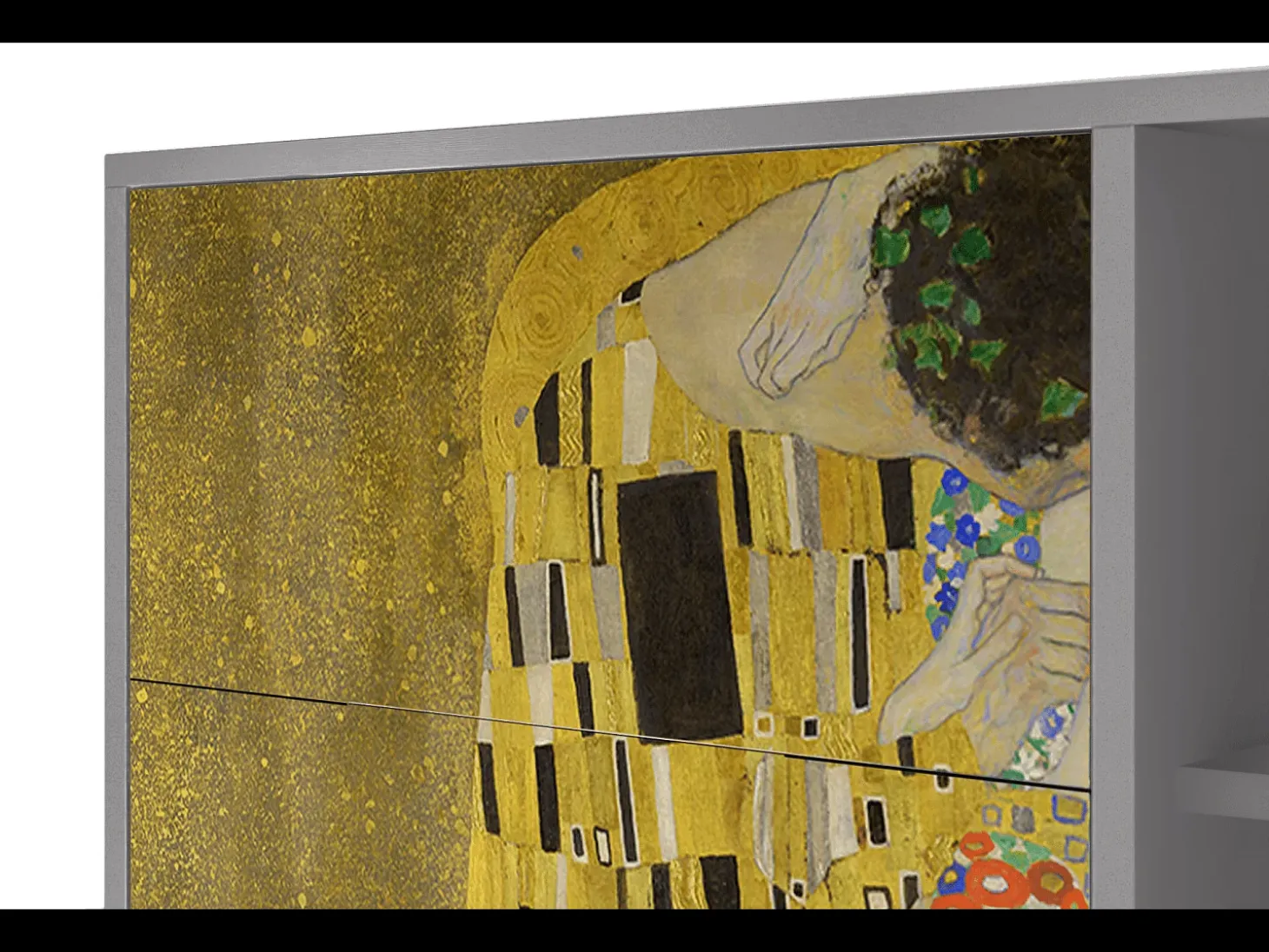 Aparador - 125x98x48 cm - BS2 - The Kiss by Klimt , Gris